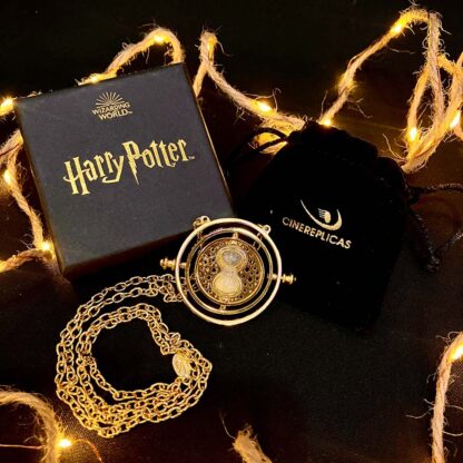 Harry Potter Zeitumkehrer Replik mit Sanduhr, drehbaren Ringen und 5 cm Durchmesser